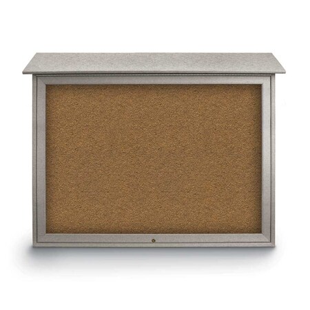 United Visual Products Indoor Enclosed Combo Board, 42"x32", White Frame/Burgundy & Black UVCB4232W-BURGUN-BLACK